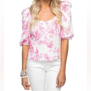 Buddy Love Demi Sweetheart Blouse, Size Large